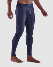 SKINS - SKINS Compression Men's Series-3 Running/Gym Long Tight Navy Blue