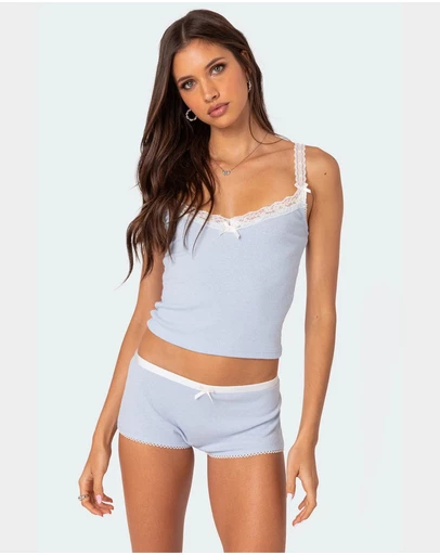 EDIKTED - Mariana Pointelle Tank Top