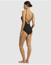 Sea Level Australia - Scalloped Cross Back High Neck One Piece