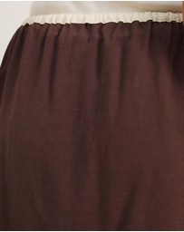 Atmos&Here - Jade Linen Blend Contrast Mini Skirt