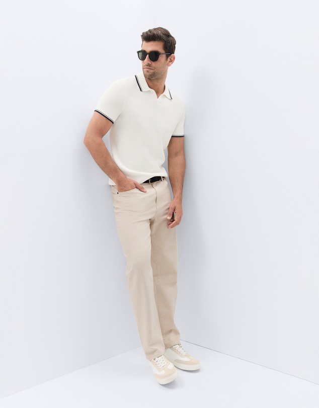 UNISON - Tipped Knit Polo
