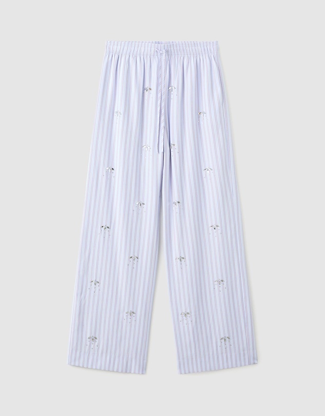 M.N.G - Striped Trousers with Bead Detailing