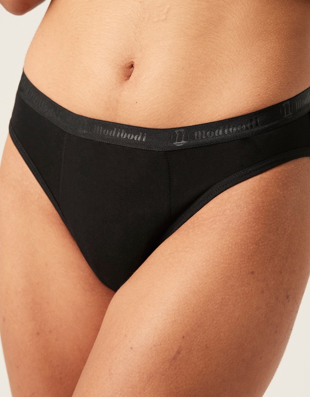 Modibodi - Classic Period Bikini Super Absorbency Black