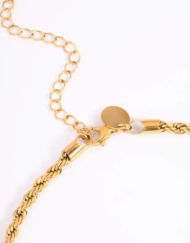 Lovisa - Waterproof Gold Plated Stainless Steel Thick Twist Chain Necklace