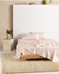 Linen House - Vienna 300TC Cotton Percale Sheet Set 50cm