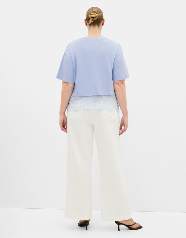 City Chic - Fashion Lace Hem Tee