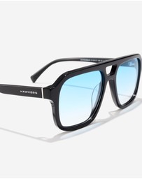 Hawkers Co - HAWKERS - CROUPIER Black Bluet Aviator Sunglasses for Men and Women UV400