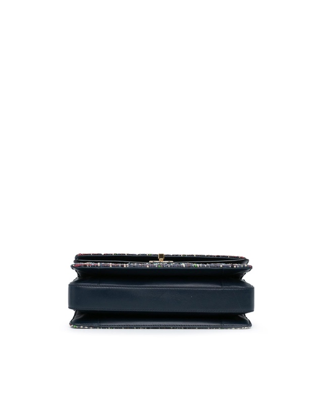 Chanel - Pre-Loved CC Multicolor Tweed Double Flap
