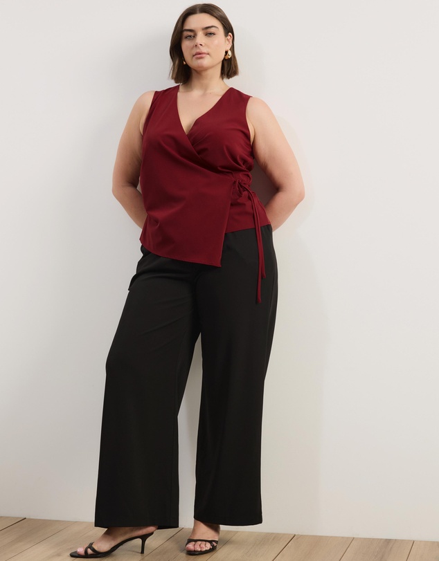 Atmos&Here Curvy - Ellie Wrap Waist Vest Top