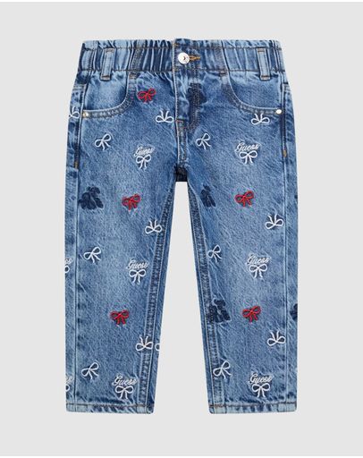 MULTI EMBROIDERY BOW WASH