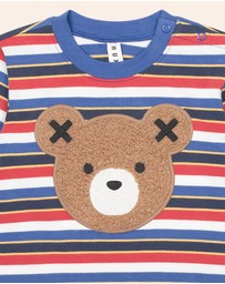 Huxbaby - Furry Huxbear Stripe Top - ICONIC EXCLUSIVE - Babies-Kids