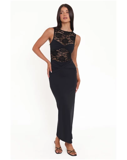 Petal & Pup - Tinashe Lace Midi Dress - Black