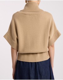 David Lawrence - Roll Neck Gilet Top