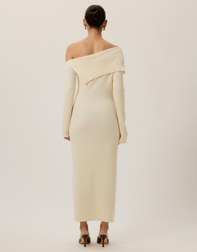 Tussah - Chloe Off Shoulder Knitted Midi Dress