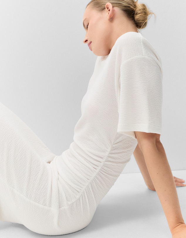 UNISON - Textured Tuck Detail Dress