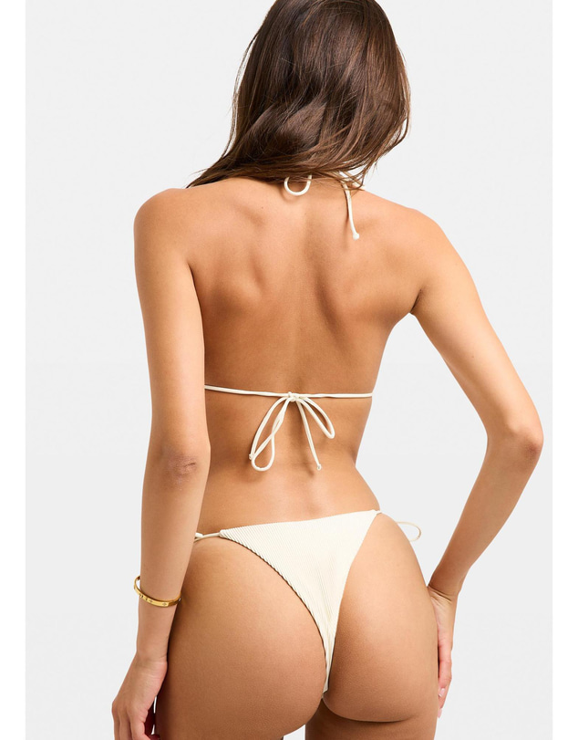 Subtitled - Rib Halter Triangle Bikini Top
