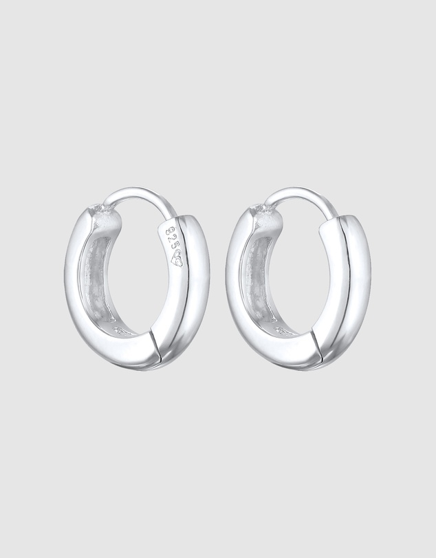 Elli Jewelry - Modern Hoop Earrings in 925 Silver
