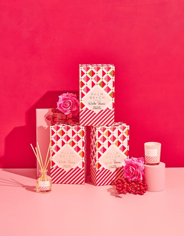 Palm Beach Collection - Winter Berries Mini Candle & Diffuser Gift Pack