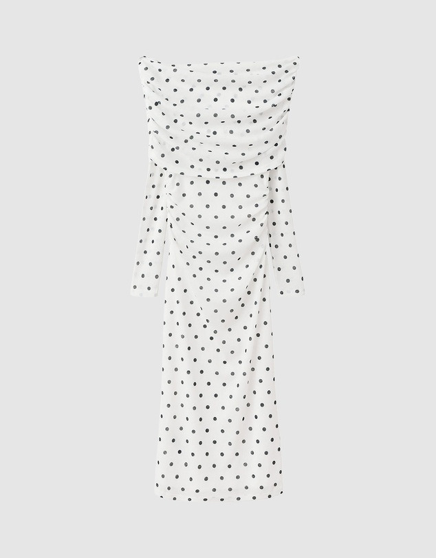 M.N.G - Polka Dot Bandeau Dress
