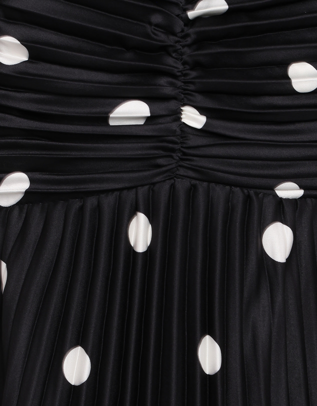 Petal & Pup - Naira Pleated Maxi Dress - Black Polka Dot
