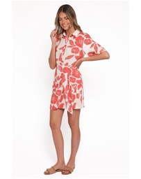 Petal & Pup - Leyton Mini Dress - Red Floral