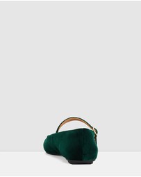 Rollie - Mary Jane Velvet Flat