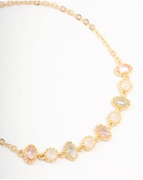 Lovisa - Gold Plated Cubic Zirconia Oval & Round Toggle Bracelet