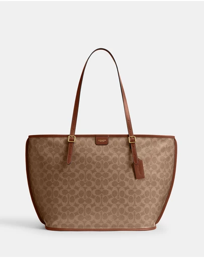 Coach - Signature Coated Canvas Taxi Tote Bag