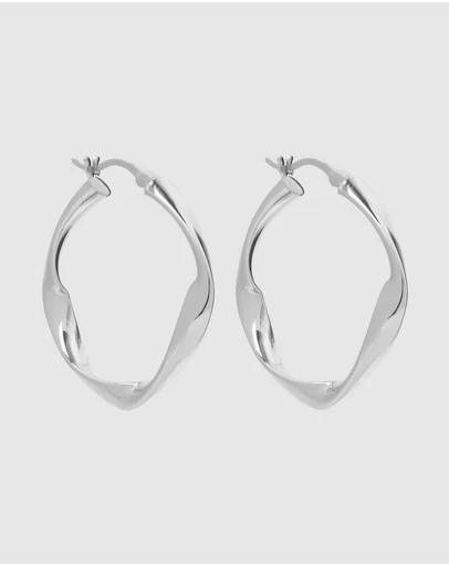 Najo - Garden of Eden Silver Hoop Earring