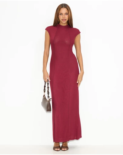 Dazie - Premiere Mesh Cap Sleeve Maxi Dress