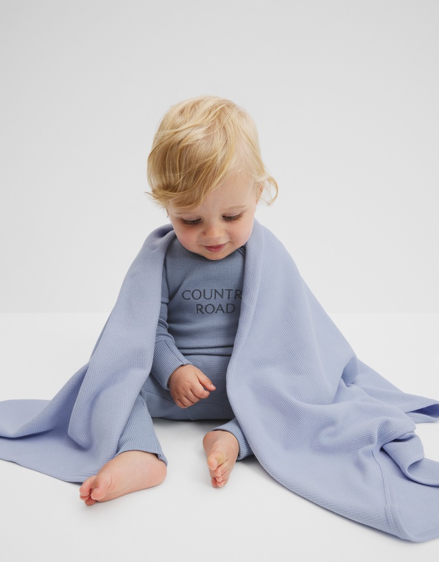 Country Road - Organically Grown Cotton Waffle Blanket