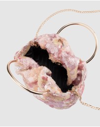 Olga Berg - Alfie Floral Sequin Bag