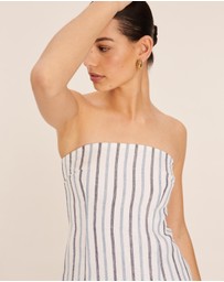 AERE - Linen Strapless Mini Dress
