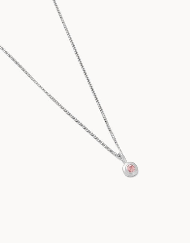 Kirstin Ash - Birthstone Necklace October Pink Tourmaline