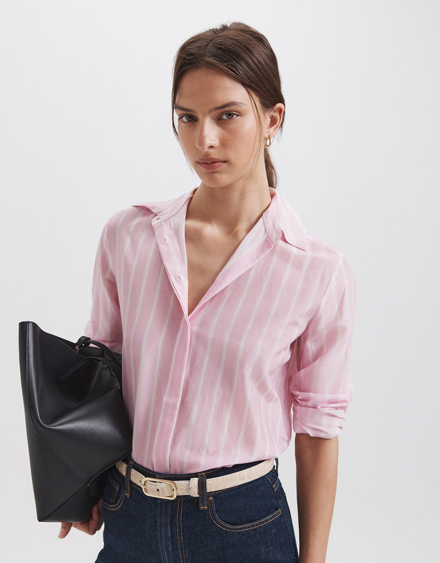 SABA - Cora Silk Cotton Boyfriend Shirt