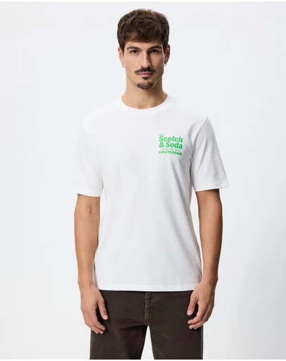 Scotch & Soda - Regular Fit Front Back T-Shirt