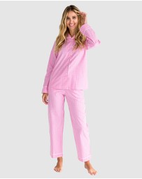 Sant And Abel - Women's Hepburn Gingham Pink Long PJ Set