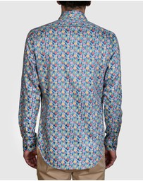 Abelard - Gem-Flower Print Slim Fit Shirt