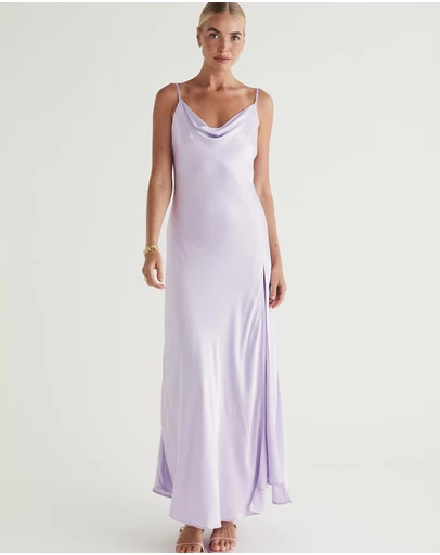 MOS The Label - Calista Cowl Neck Midi Dress