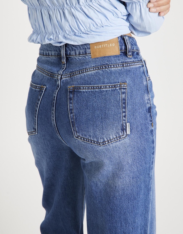 Subtitled - Demi Fold Hem Denim Jeans