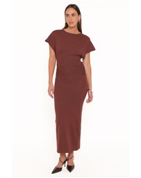 Petal & Pup - Carlina Midi Dress - Brown