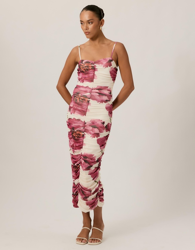 Tussah - Eloise Printed Gathered Midi Dress