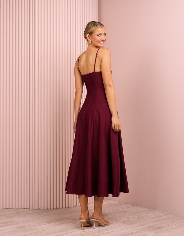Azzurielle - Peta Full Skirt Midi Dress