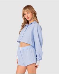 EDIKTED - Lea cropped button up shirt