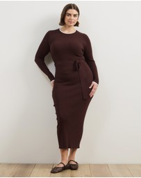 Atmos&Here Curvy - Maci Fitted Midi Knit Dress