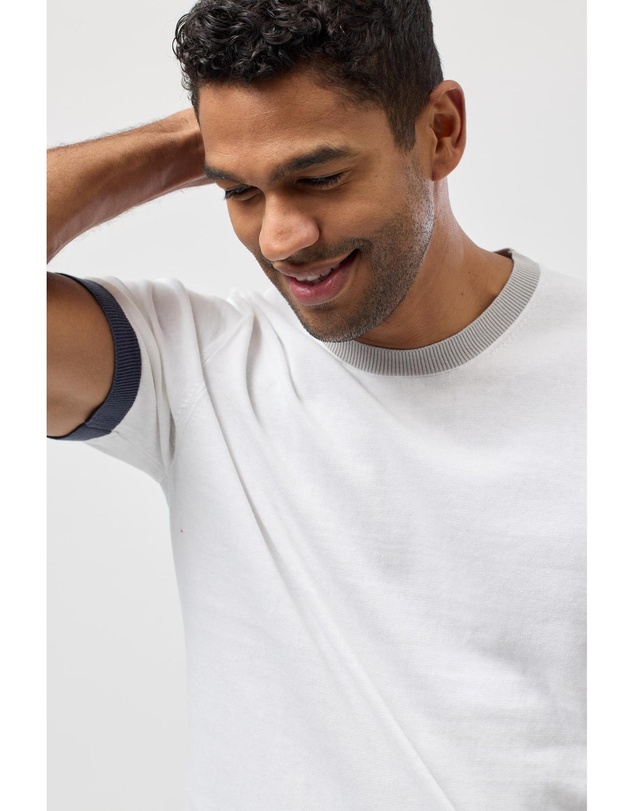 Brooksfield - Crew Neck Knitted Tee