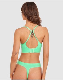 Bras N Things - Rib Basics Push Up Wirefree - Mint Green
