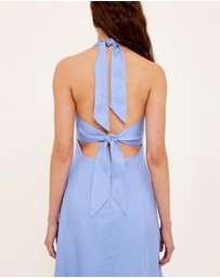 Staple the Label - Azzurra Linen Halter Dress