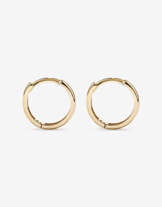 Michael Hill - 10mm Small Polished Huggie Earrings in 10kt Yellow Gold