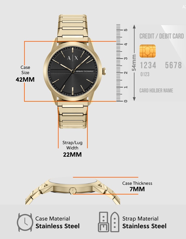 Armani Exchange - Gold Tone Analogue Watch
